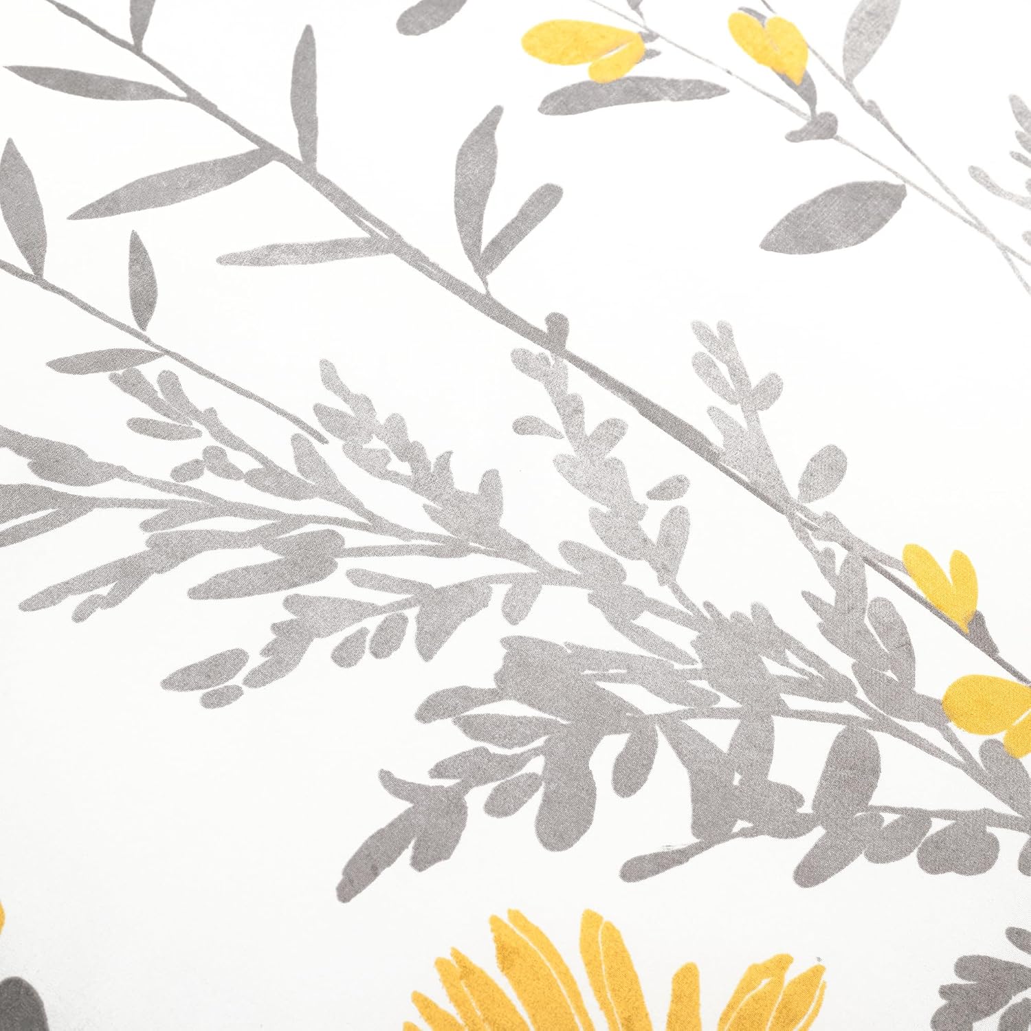 Lush Decor Aprile Soft Reversible Floral Comforter Set, 8 Piece Set, Queen, Yellow & Gray - Floral Bedding Set - Queen Sized Comforter Full - Yellow Bedding - Spring Home Decor - Cottage - Farmhouse