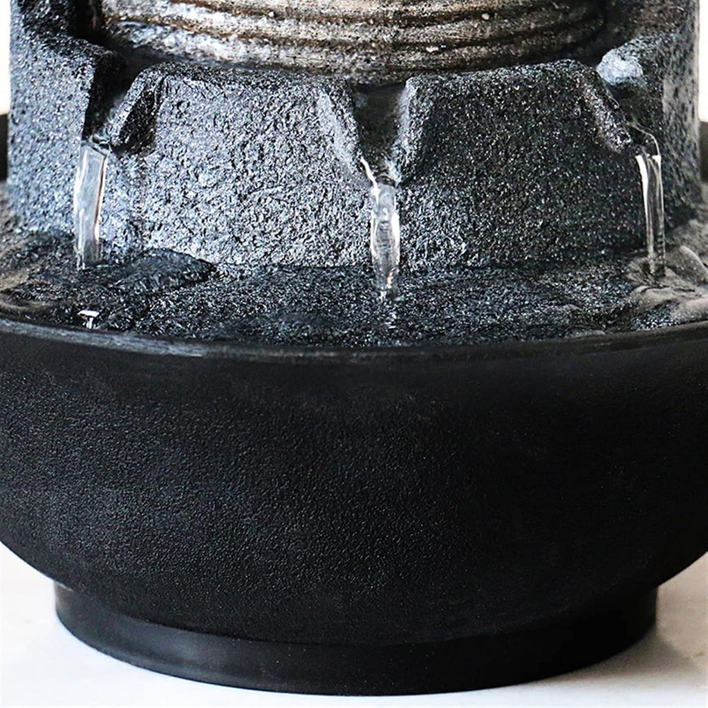 HIHELO Tabletop Fountain Desktop Fountain Living Room Decorative Waterfall Fountain Desk Decorative Fountain Indoor Flowing Water Decorative Fountain Indoor Fountain