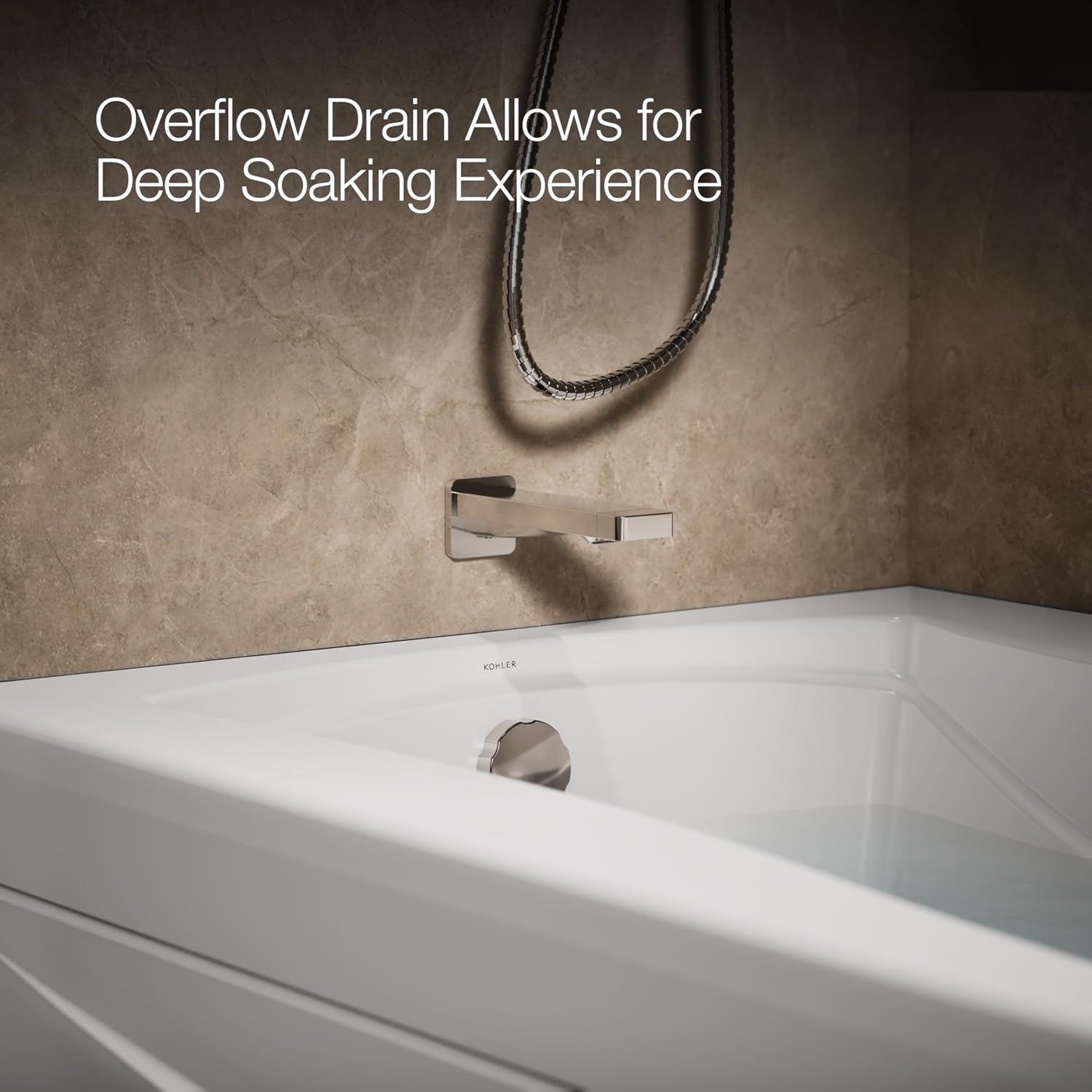 Kohler 1259-LA-0 Mariposa® 72' x 36' alcove bath, left drain, White