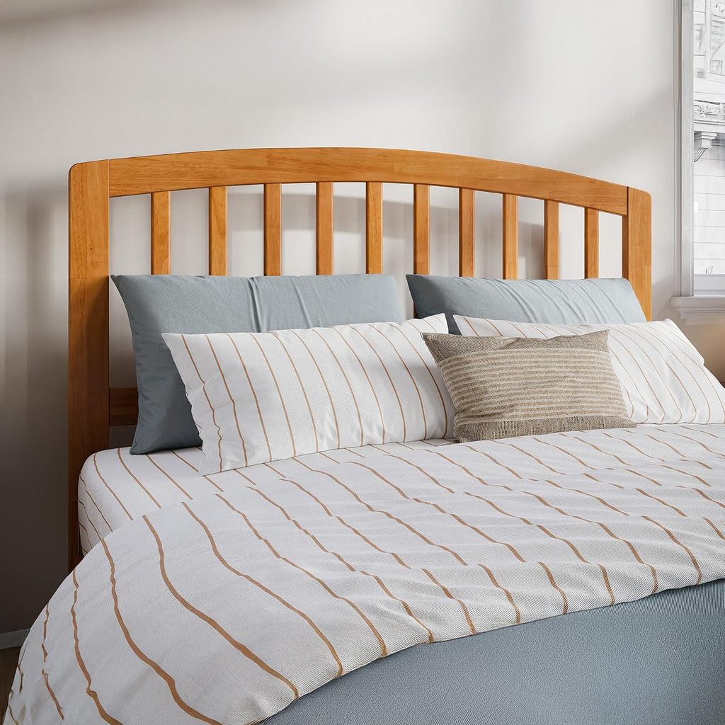 AFI, Richmond Slatted Full Solid Wood Headboard, Light Toffee