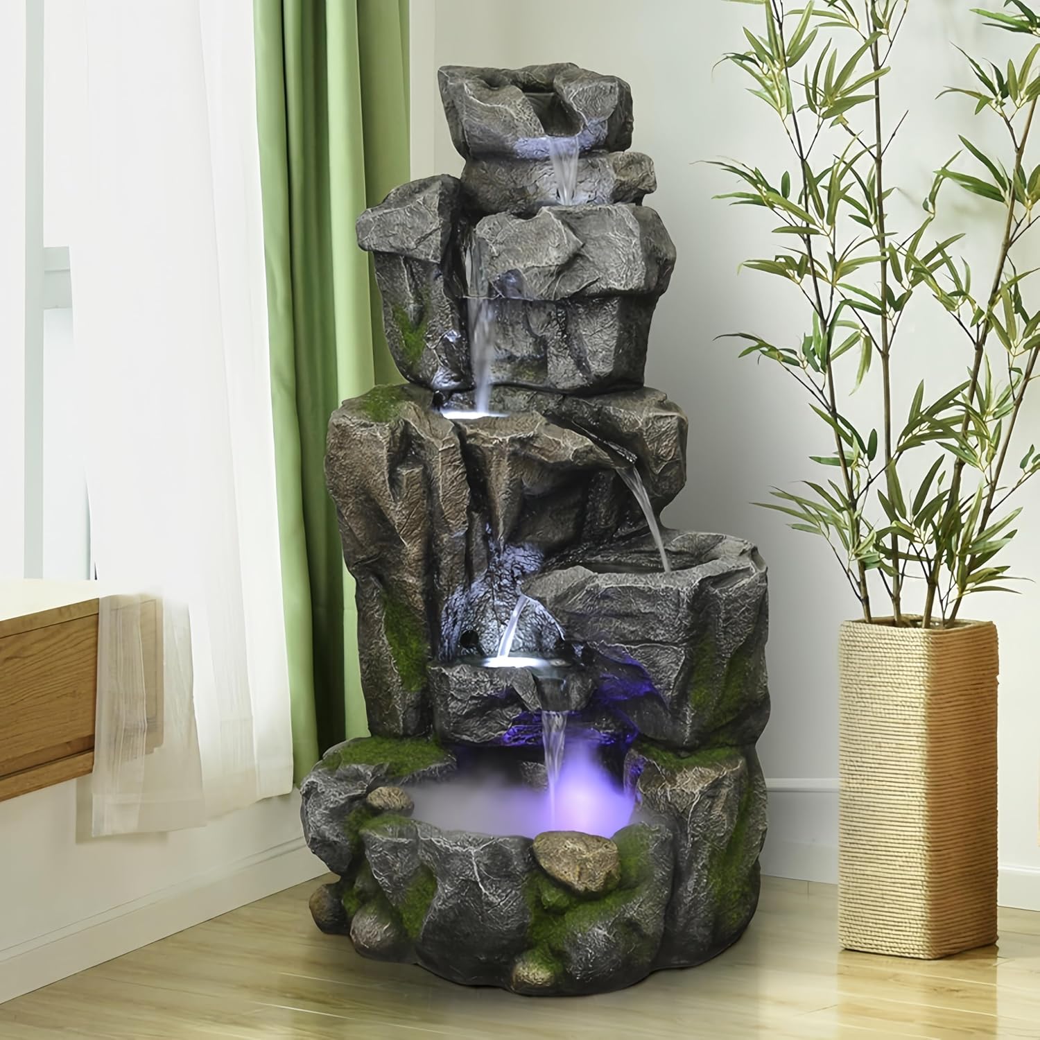 Top Outdoor Water Fountain Outside, Garden Water Fountain Decor for Gardens, Landscaping, Patios, Lawns (Large)