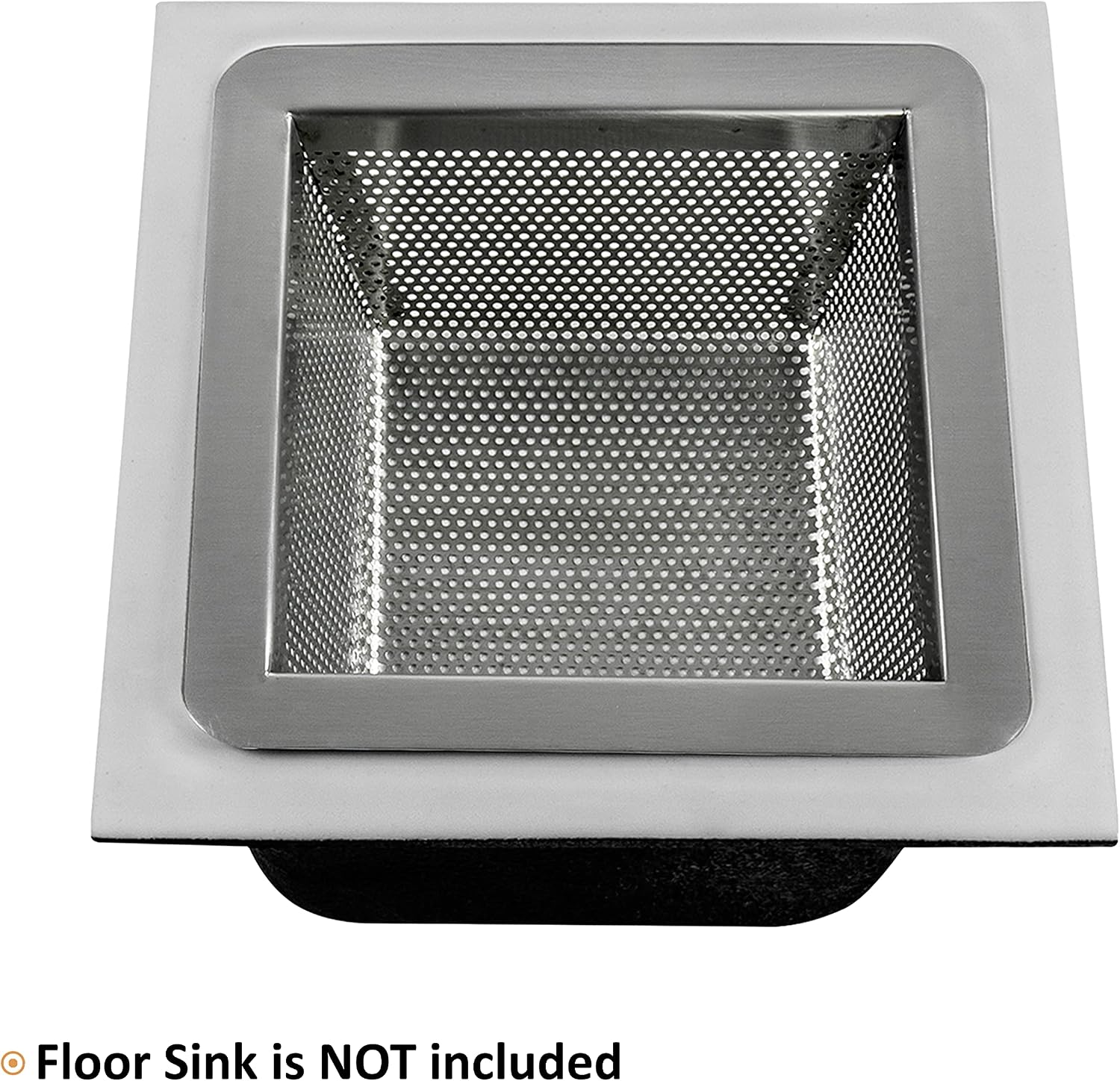 GSW Stainless Steel Floor Sink Drain Strainer 10'W x 10'L x 5'H - Perfect for Restaurant, Bar, Buffet (5'H SS x 4)