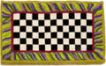 MACKENZIE-CHILDS Entrance Mat, Decorative Outdoor Front-Door Mat, Coir Doormat, Black-and-White Courtly Check