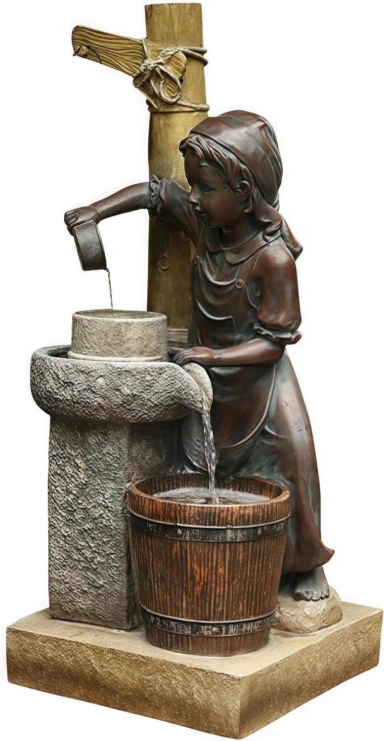 Top Outdoor Water Fountain Outside, Garden Water Fountain Decor for Gardens, Landscaping, Patios, Lawns
