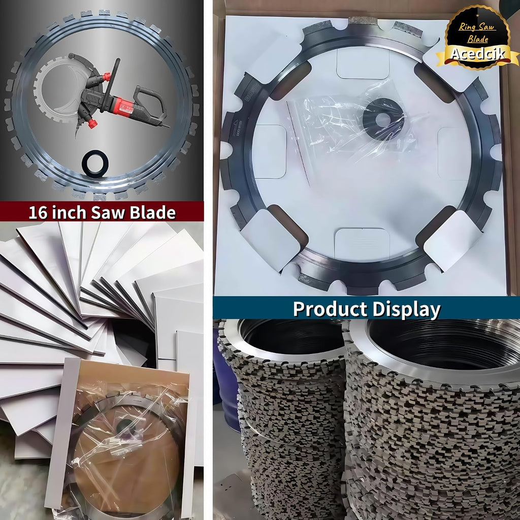 14in Ring Saw Blades,Designed for Cutting Hard Walls Such as Concrete, Masonry Brick, Steel Bars, Prefabricated Panels, Granite, et (Saw Blade Diameter 370MM)