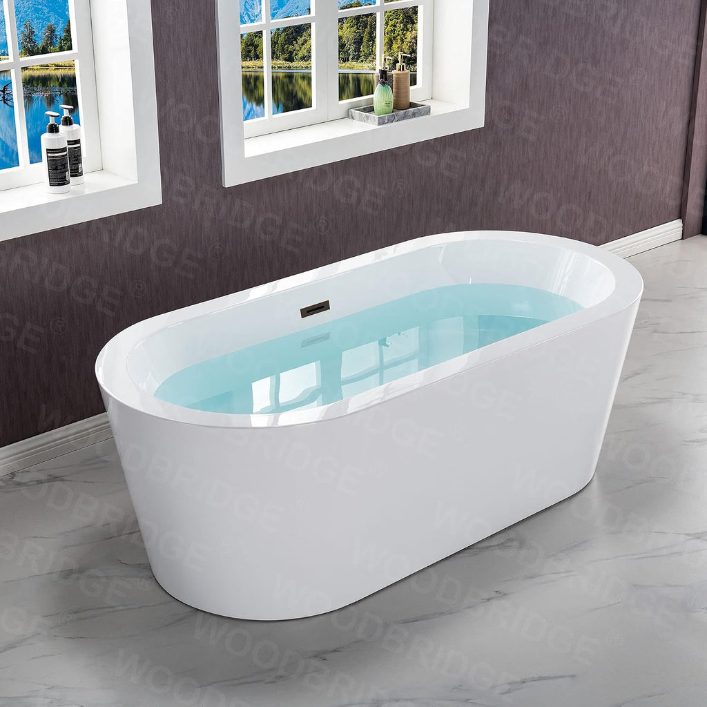 WOODBRIDGE B0002-ORB-Drain&O Bathtub, Oil-Rubbed Bronze