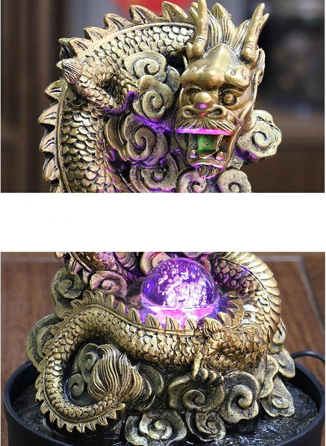 GLigeT Tabletop Fountain Desktop Fountain Ornaments Fortune Feng Shui Ball Office Home Decorations Opening Housewarming Gift Water Fountain Decor
