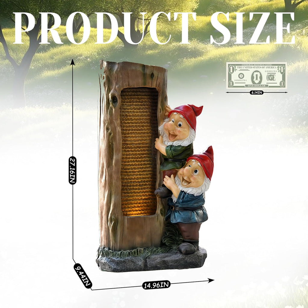 Top Outdoor Water Fountain Outside, Garden Water Fountain Decor for Gardens, Landscaping, Patios, Lawns (B)