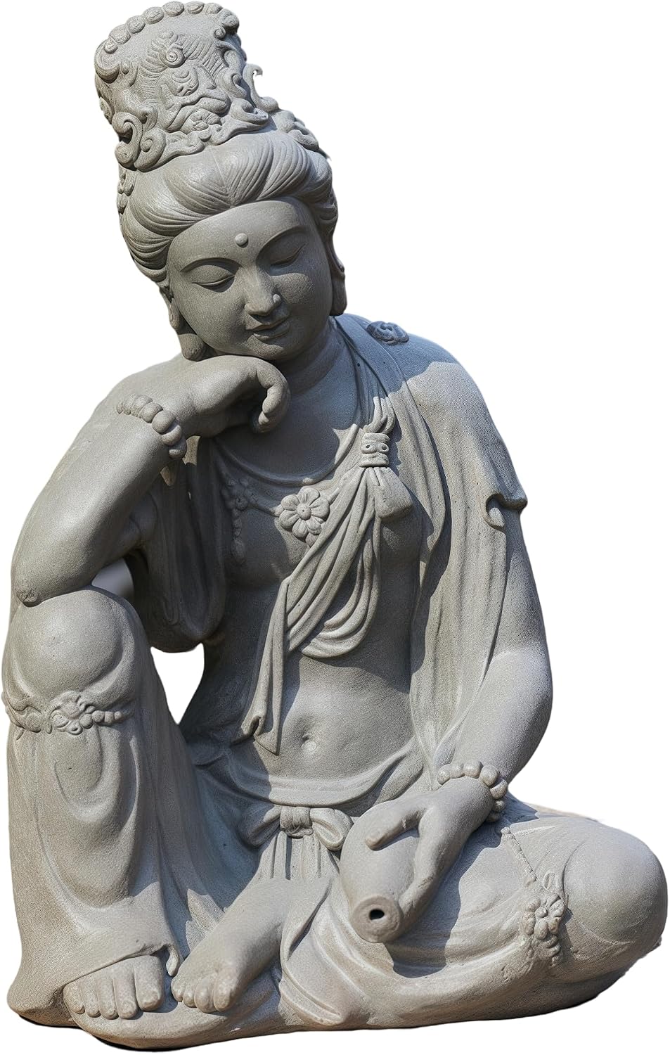 Outdoor Water Fountain Outside, Guan Yin Buddha Garden Fountain, Quan Yin, Kwan Yin, Quan Am, Kuan Yin, Female Buddha Statue, Chinese Decor & Gifts, Chinese New Year Decoration (D)