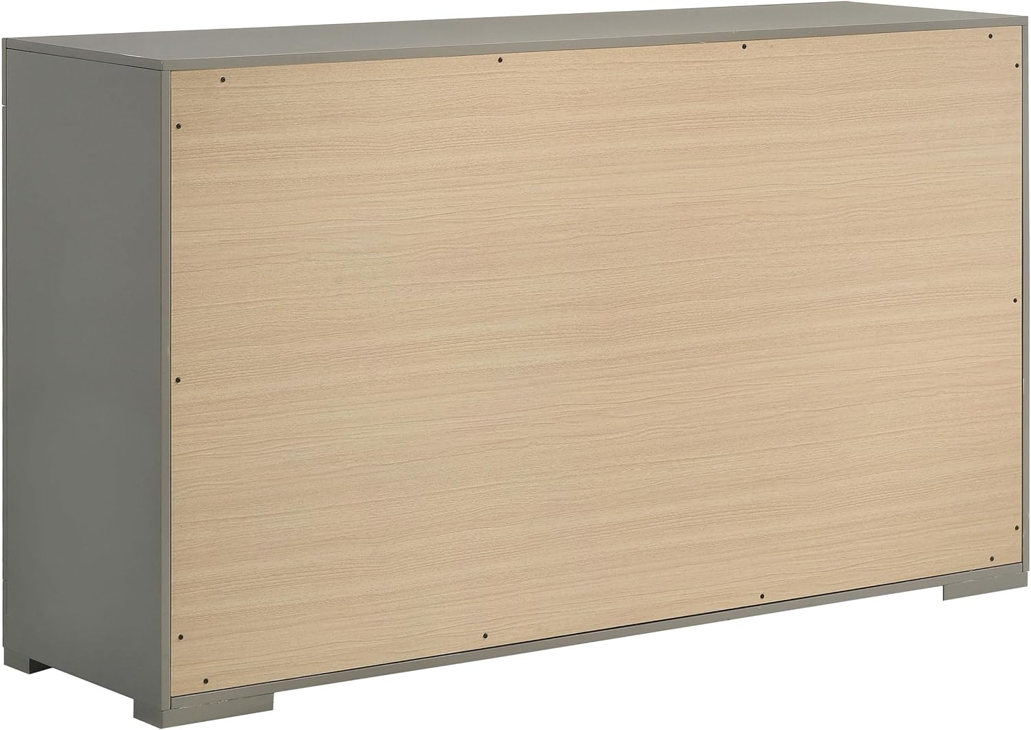 Coaster Home Furnishings Ives Contemporary 4-Piece Bedroom Set Queen Size LED Panel Bed Frame 57-inch Headboard Grey High Gloss 224971Q-S4