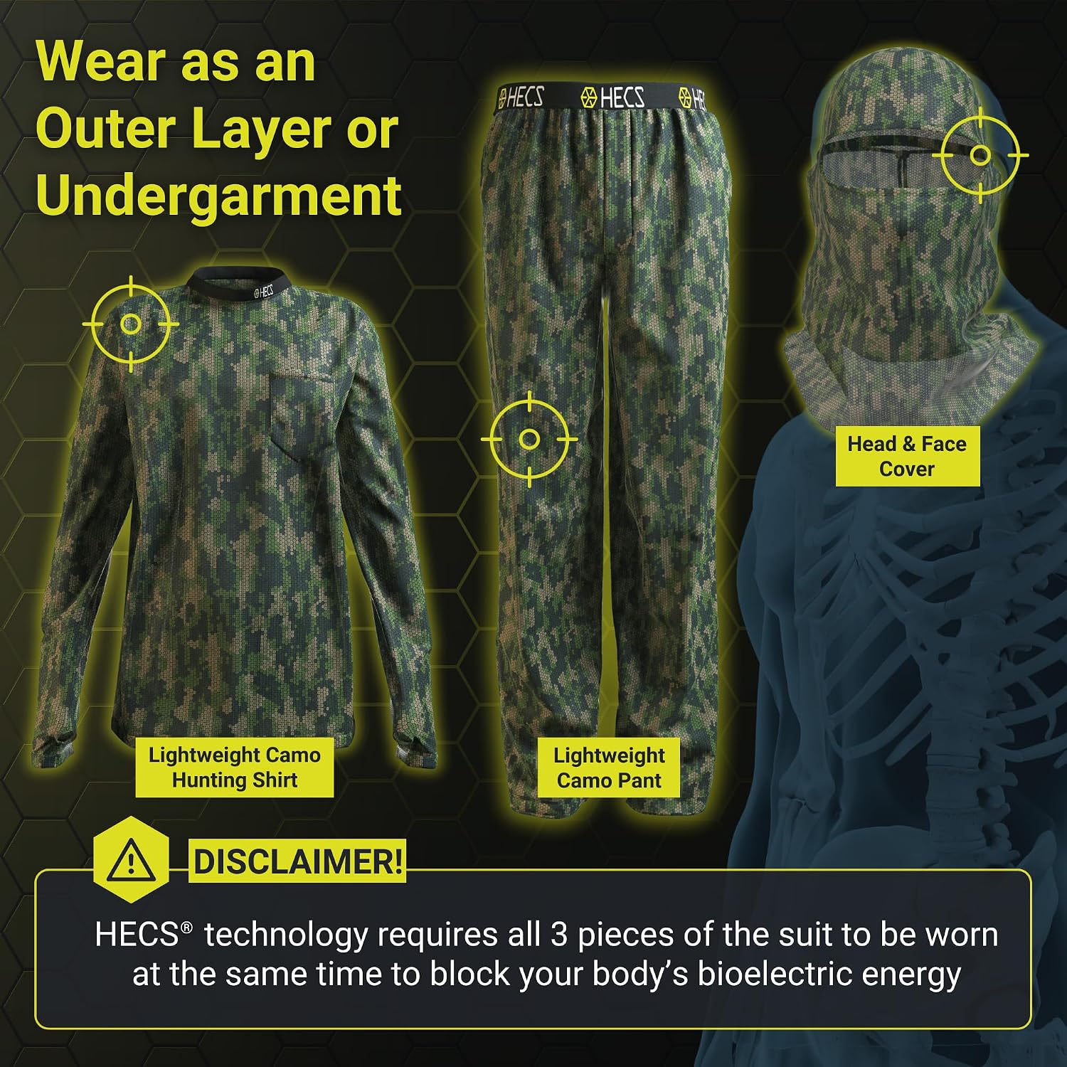 HECS Lightweight System | Turkey Hunting Clothes with Bioelectric Shielding | Turkey Hunting Gear with Patented Technology