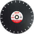 Oshlun SBRD-14 14-Inch Diamond Saw Blade with 1-Inch Arbor 20mm Bushing for Rescue and Demolition