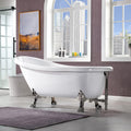 WOODBRIDGE B0023-B/N-Feet+B/NDrain Bathtub, Brushed Nickel