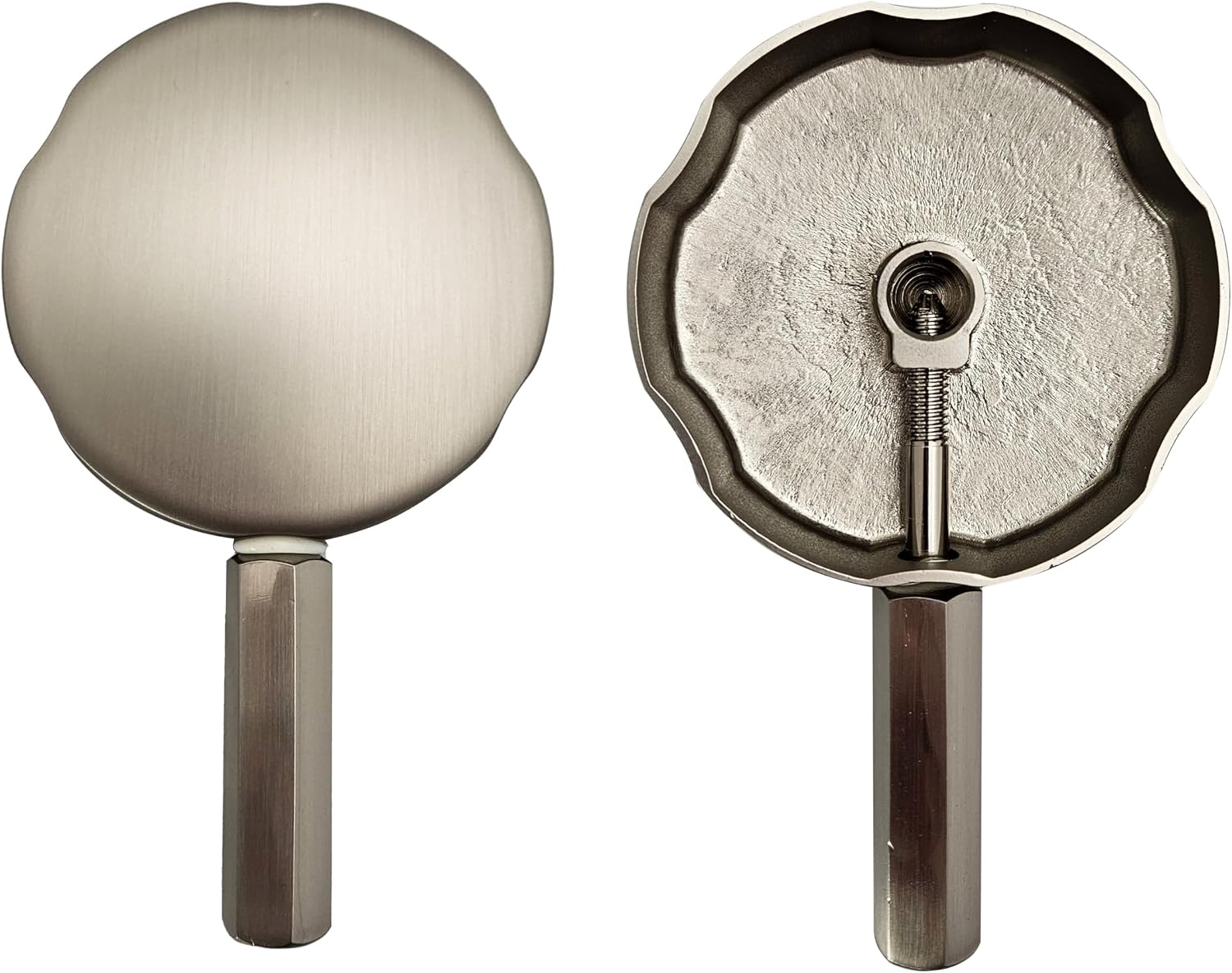 Westbrass Rotating Overflow with Pin for Easier Operation and Mushroom Drain Strainer, Stainless Steel, D50TP-20
