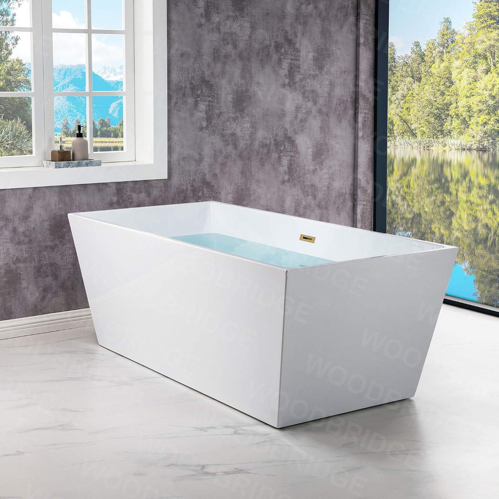 WOODBRIDGE B0003-BG-Drain &O Bathtub, White