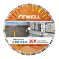 FEWELL 18' Concrete Diamond Saw Blade,Asphalt Diamond Blade Multi-Purpose for Cutting Hard Reinforced Concrete Asphalt Masonry Stone Terrazzo, Laser-Welded Segmented, 1'-20mm Bore