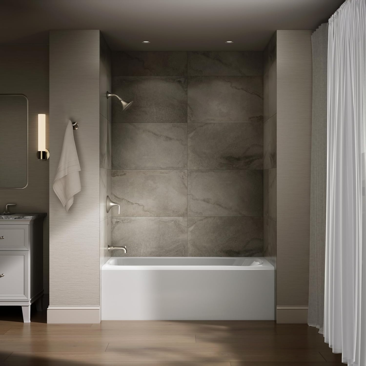 Kohler 25830-LA-0 Avec® 60' x 30' alcove bath, left drain, White