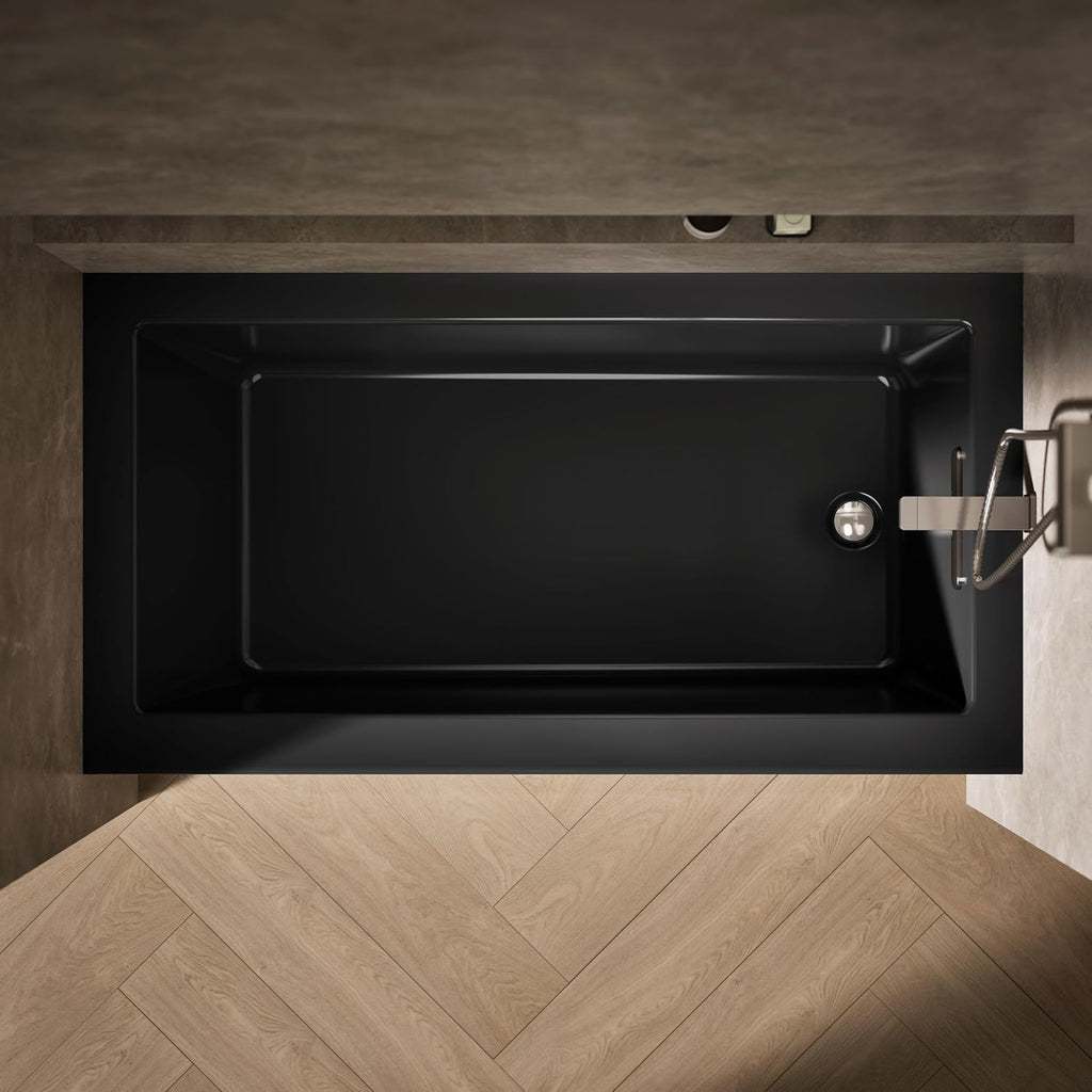 Kohler 1957-RA-7 Underscore® 60' x 32' alcove bath right drain, Black Black