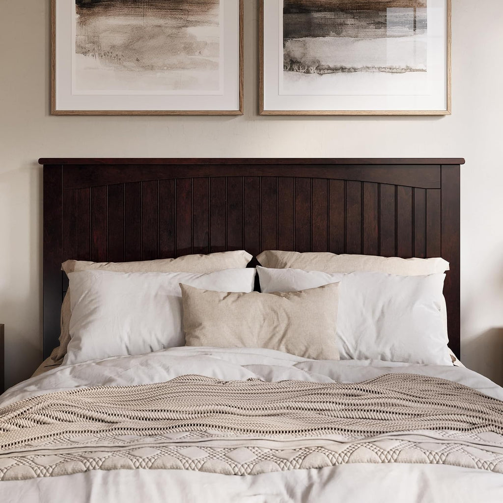 AFI, Nantucket Queen Solid Wood Panel Headboard, Espresso
