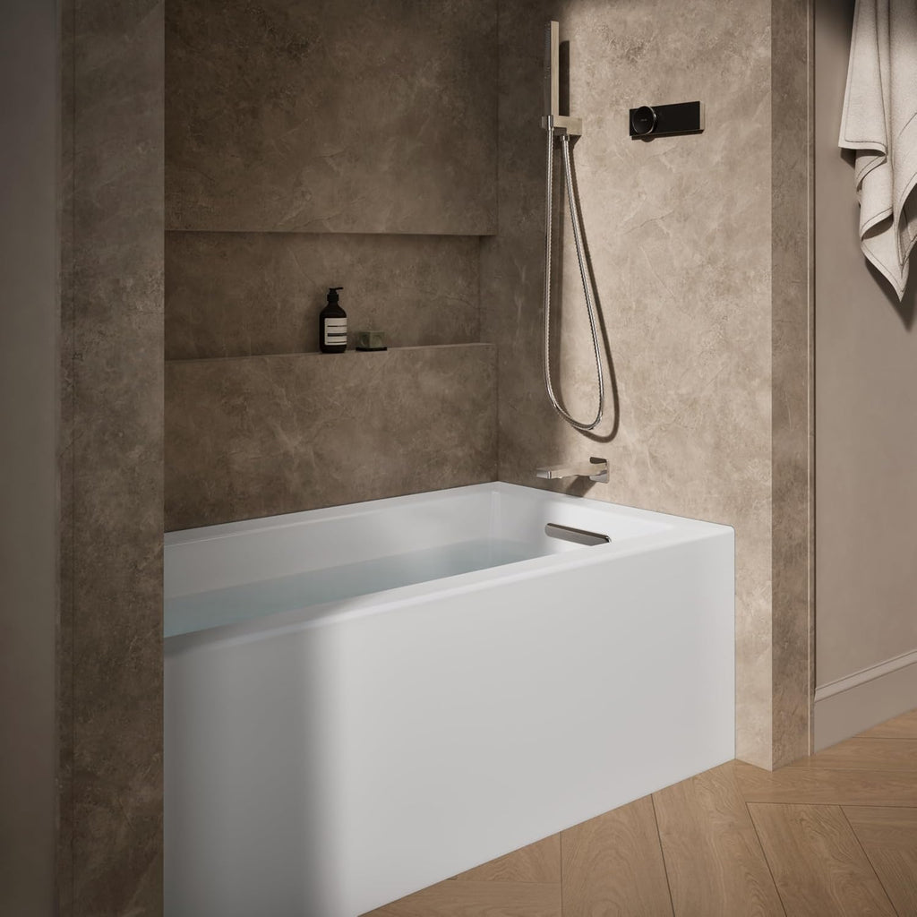 Kohler 60' x 32' alcove bath with integral apron, integral flange, and right-hand drain
