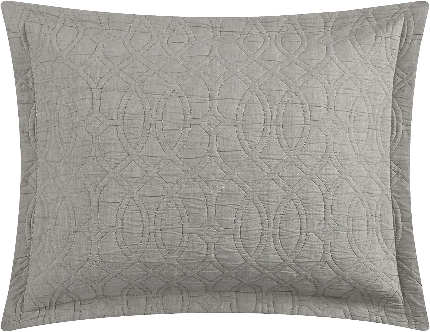 Chic Home Grey Bed in a Bag Comforter Set, Queen Size (5 Pieces), New York & Company Trinity - Polyester Bedding with Jacquard Interlaced Pattern - Comforter, Pillow Shams and Decorative Pillows