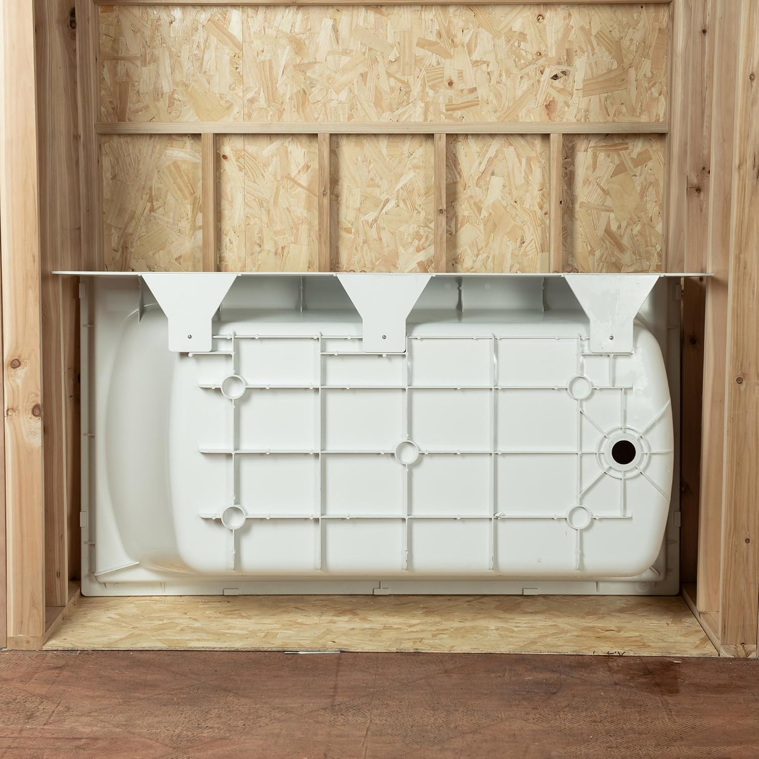 WOODBRIDGE 60' x 32' 4-Piece Direct-to-Stud Alcove Tub Surround, 1-3/4 inch (44mm) Thick, with Right-Drain Hole Soaking Bathtub Combo in White