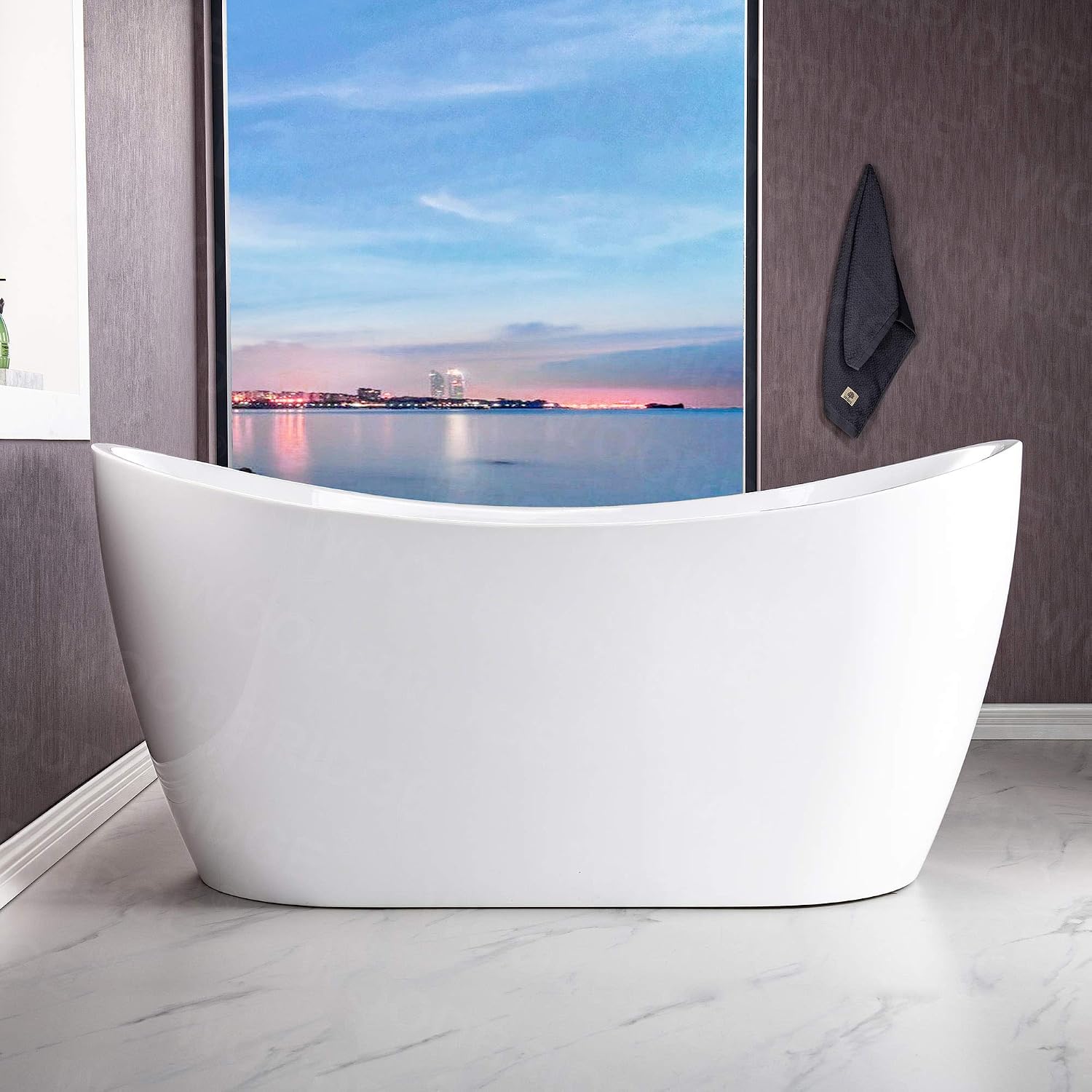 WOODBRIDGE B0010-MB-Drain &O Bathtub, White