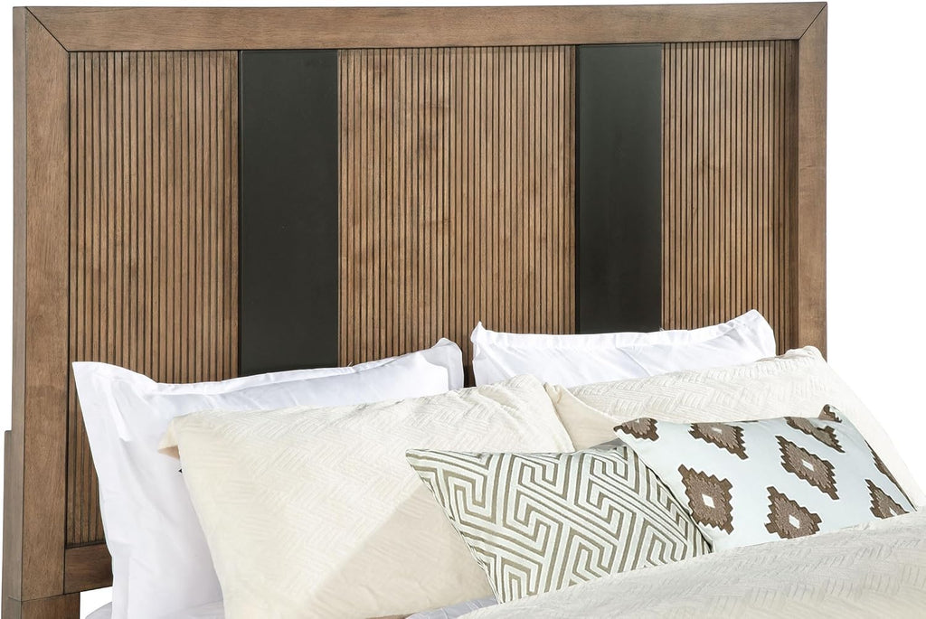 Coaster Home Furnishings Terrace Transitional 4-Piece Bedroom Set Queen Size Storage Panel Bed Frame 58-inch Headboard Ash Brown 224900Q-S4
