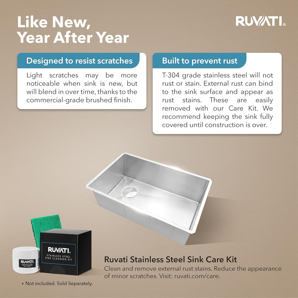 Ruvati 36-inch Slope Bottom Offset Drain Reversible Kitchen Sink Undermount 16 Gauge Stainless Steel - RVH7497