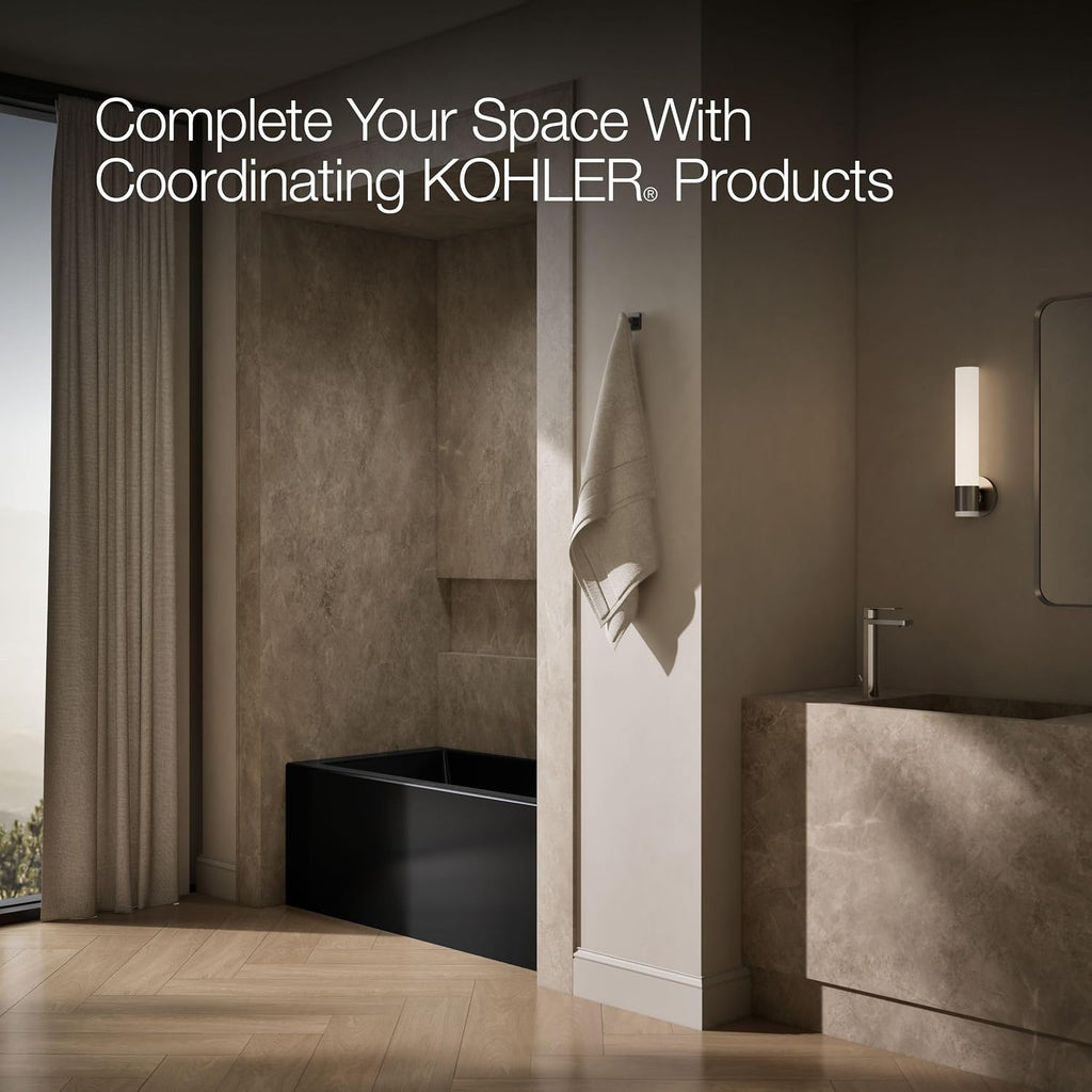 Kohler 1956-RA-7 Underscore® 60' x 30' alcove bath right drain, Black Black