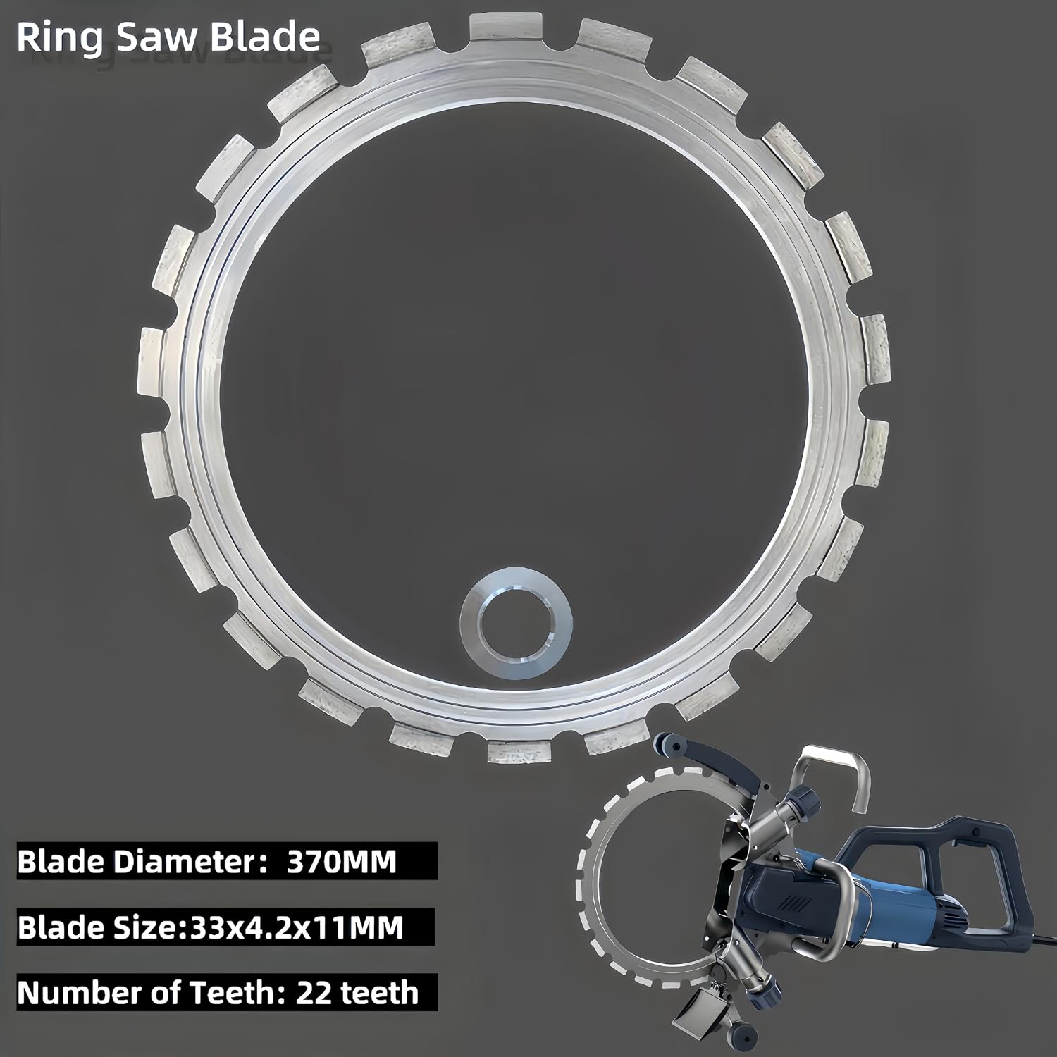 14' Ring Saw Blades,Designed for Cutting Hard Walls Such as Concrete, Masonry Brick, Steel Bars, Prefabricated Panels, Granite, etc (1 Piece Set)
