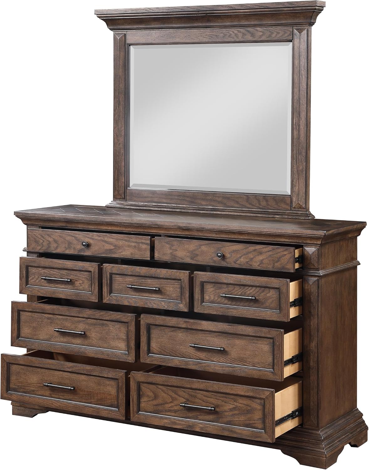 New Classic Mar Vista 4-Piece Wood Queen Bedroom Set with Nightstand in Walnut