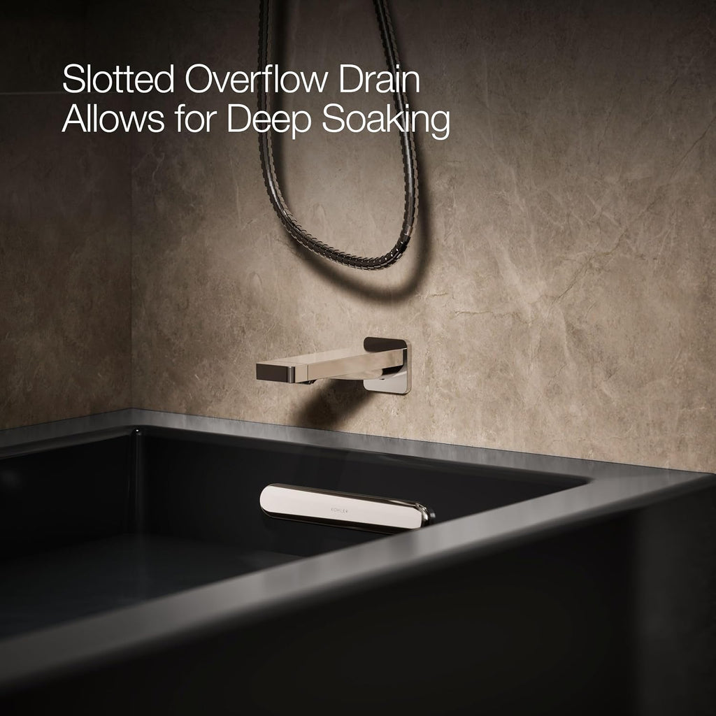 Kohler 1957-RA-7 Underscore® 60' x 32' alcove bath right drain, Black Black