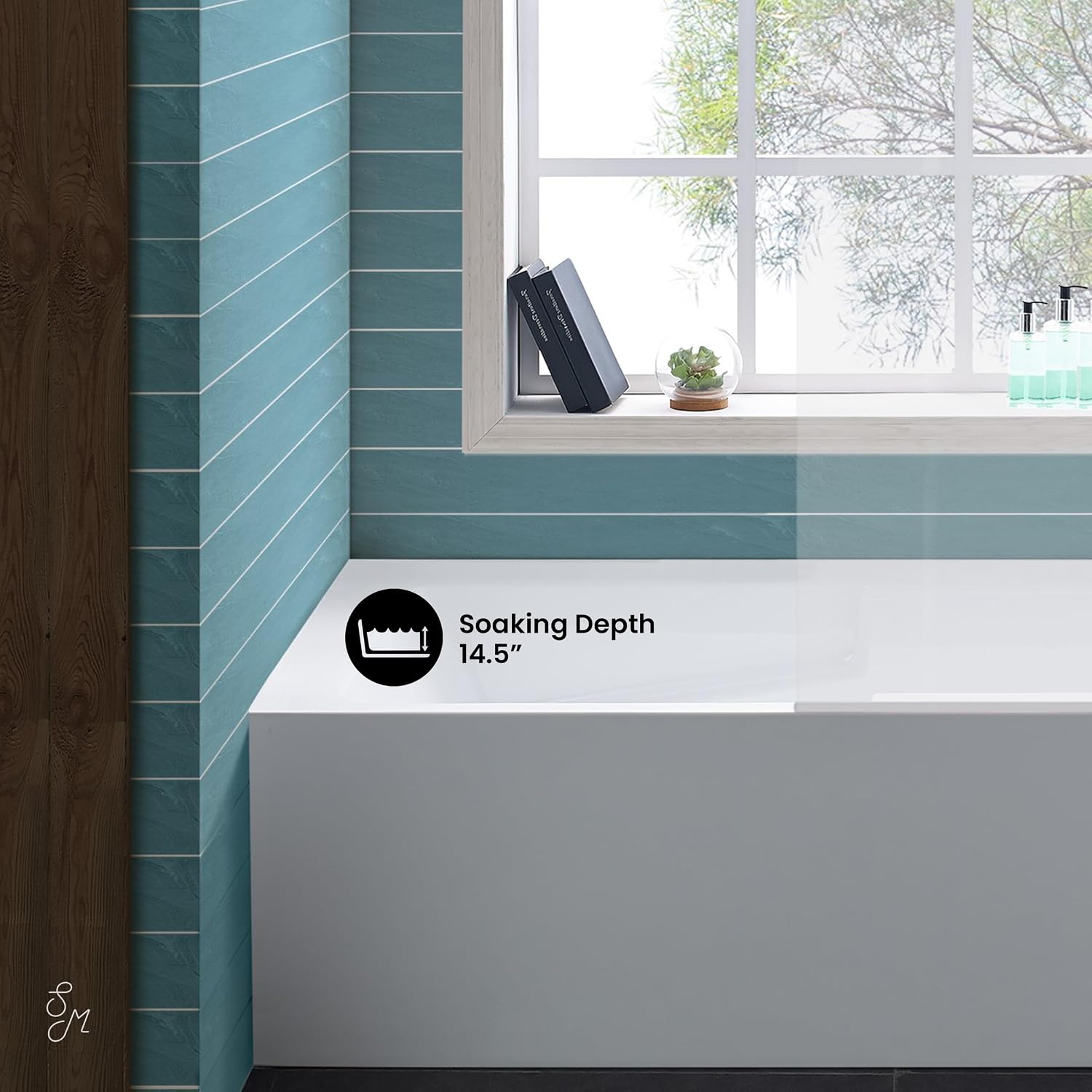 Swiss Madison Voltaire 60 x 32 Skirted Right Drain Soaking Apron Bathtub in Glossy White with Integrated Overflow and Armrest, Drain Included