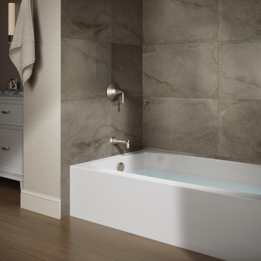 Kohler K-26107-LA-0 Entity 60' x 36' Alcove Bath, Left Drain, White