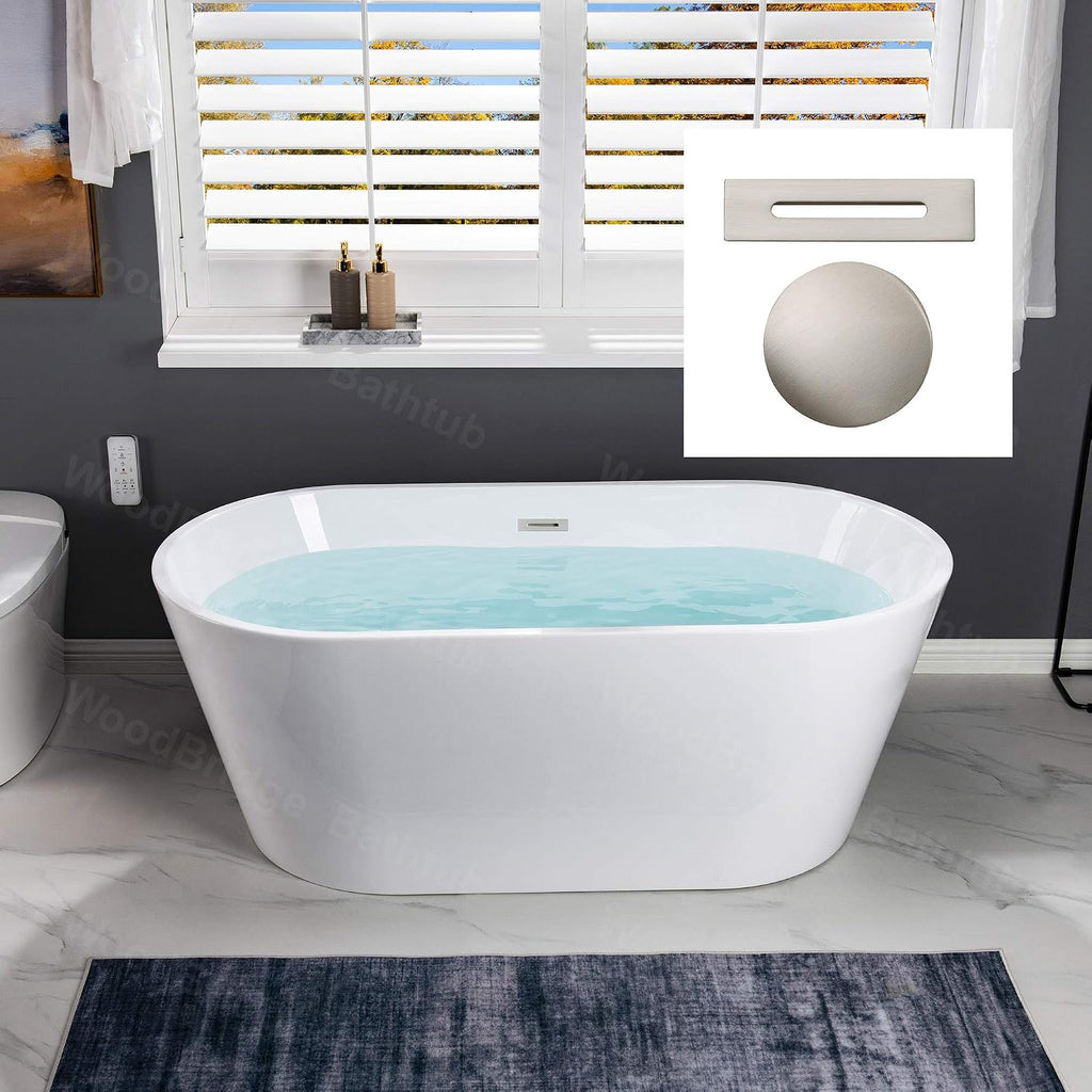 WOODBRIDGE BTA1514-B/N-Drain &O BATHTUB, BTA1514 B/N