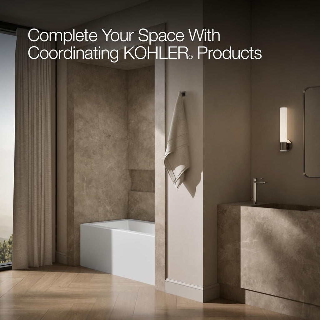 Kohler 60' x 32' alcove bath with integral apron, integral flange, and right-hand drain