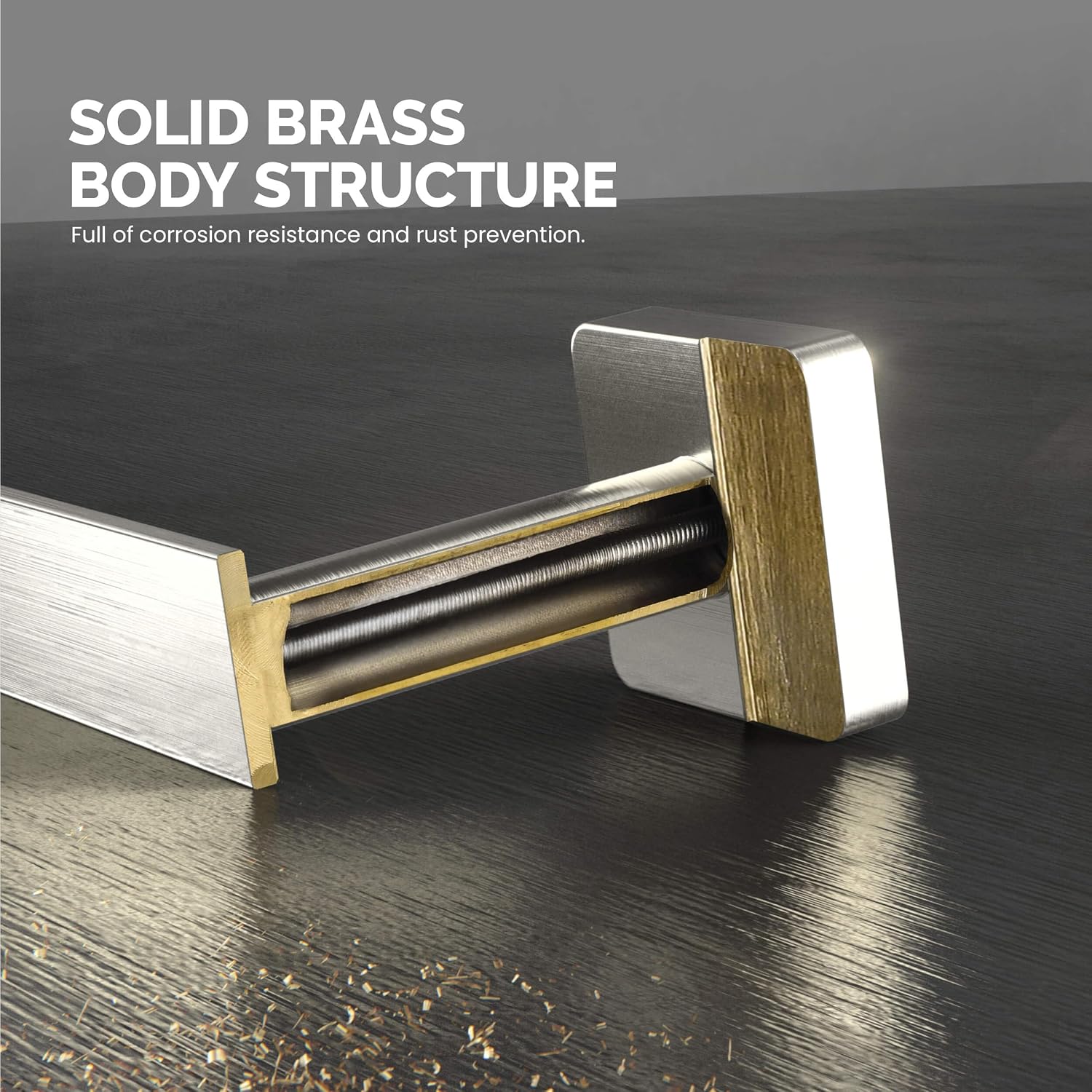 Kibi Blaze 5-Piece Bathroom Hardware Set – Includes 19 -Inch Hand Towel Bar and Holder, Toilet Paper Holder, Robe Hook – Wall Mounted, Solid Brass, Modern Bath Accessories (Brushed Nickel, KBA16-5-1)