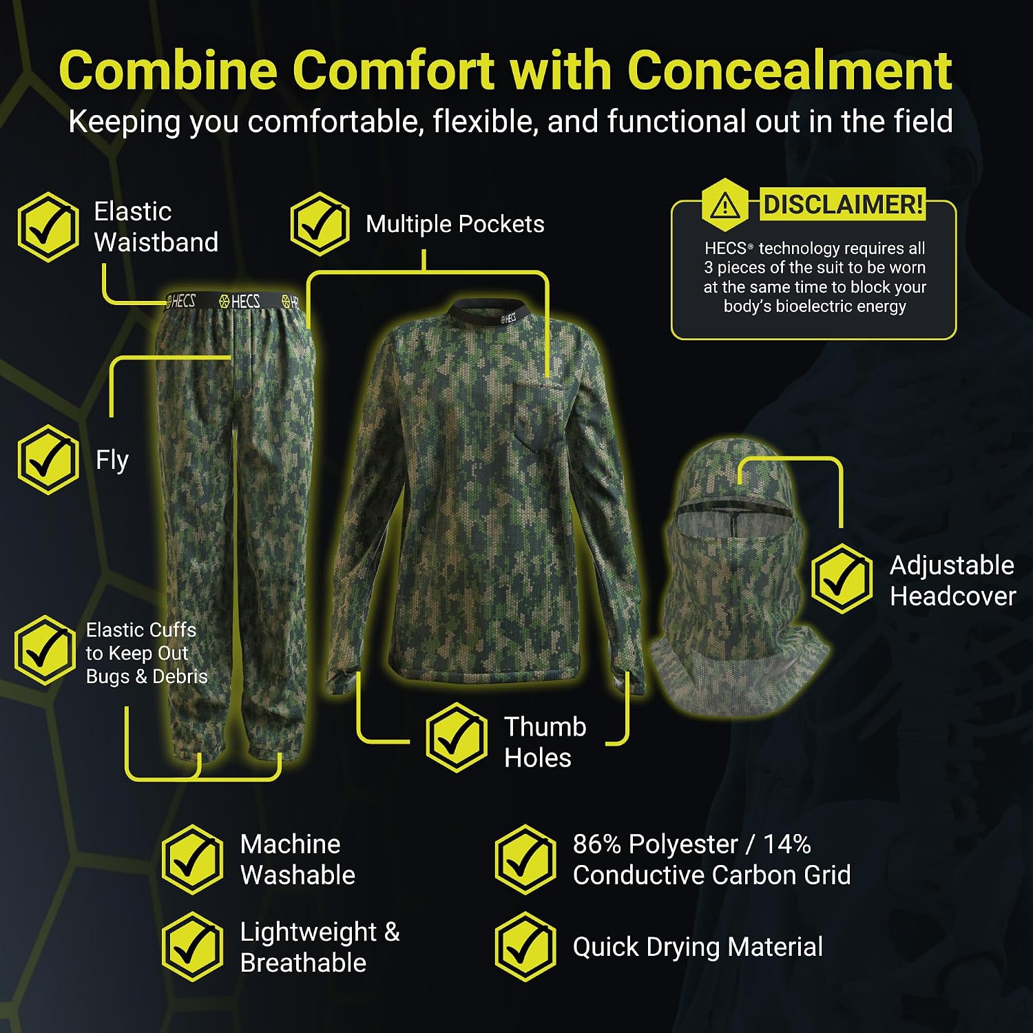 HECS Lightweight System | Turkey Hunting Clothes with Bioelectric Shielding | Turkey Hunting Gear with Patented Technology