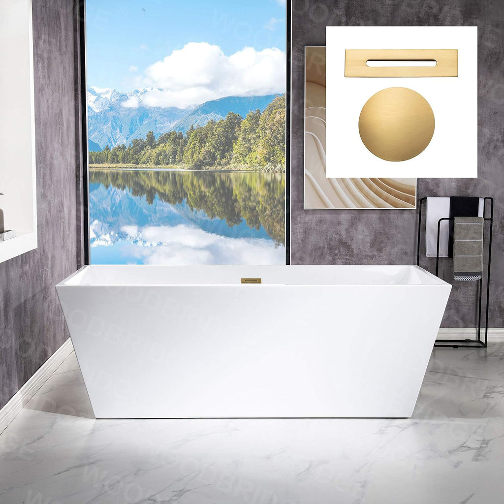 WOODBRIDGE B0003-BG-Drain &O Bathtub, White