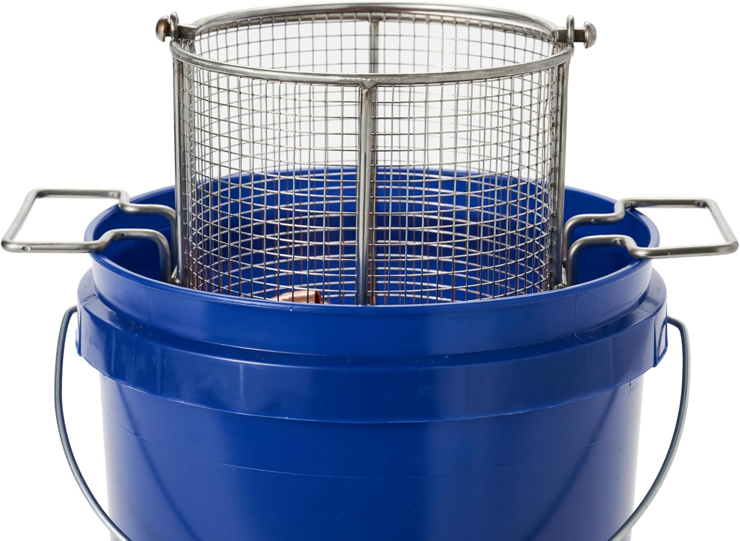 Dip N' Drain – Stainless Steel Part Cleaning Strainer Basket for 2-Gallon Buckets (Bucket Not Included) | 1/4″ Mesh, Swing Handle, Great for Mechanics, Auto Parts, Garage, Shop & Home Cleaning