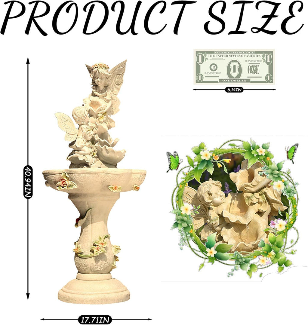 Top Outdoor Water Fountain Outside, Garden Water Fountain Decor for Gardens, Landscaping, Patios, Lawns