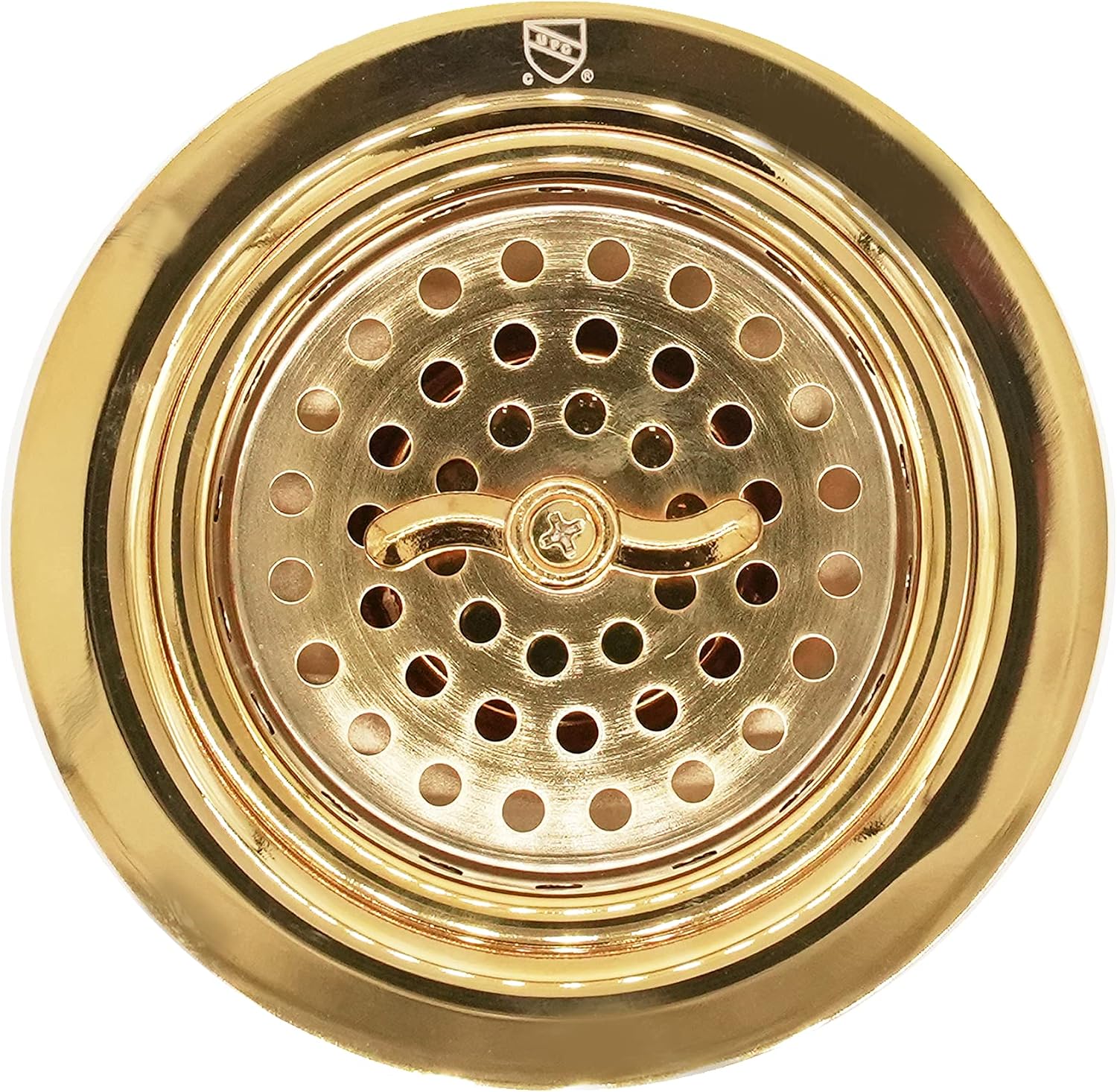 Westbrass CO2175-01 Combo Pack 3-1/2' Wing Nut Twist Style Large Kitchen Sink Basket Strainer and Waste Disposal Drain Flange with Stopper, Polished Brass
