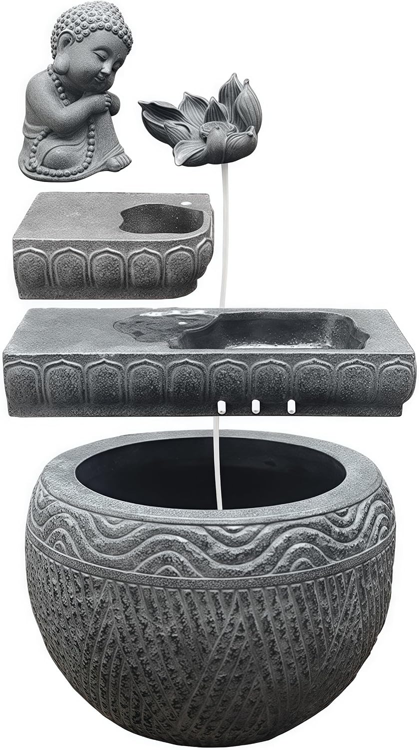 Outdoor Water Fountain Outside, Garden Fountain, Buddha Statue Outdoor/Indoor for Home, Buddha Decor & Gifts, Buddah, Buda, Budda, Buddhas, Chinese Decor & Gifts, Feng Shui