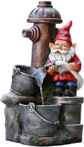 Top Outdoor Water Fountain Outside, Garden Water Fountain Decor for Gardens, Landscaping, Patios, Lawns (C)