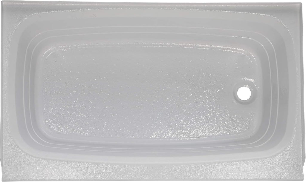 Lippert Replacement 24' x 40' White Bathtub with Right Drain, Scratch-Resistant ABS Acrylic for RVs, Travel Trailers, 5th Wheels, Motorhomes - W2440RHSPK