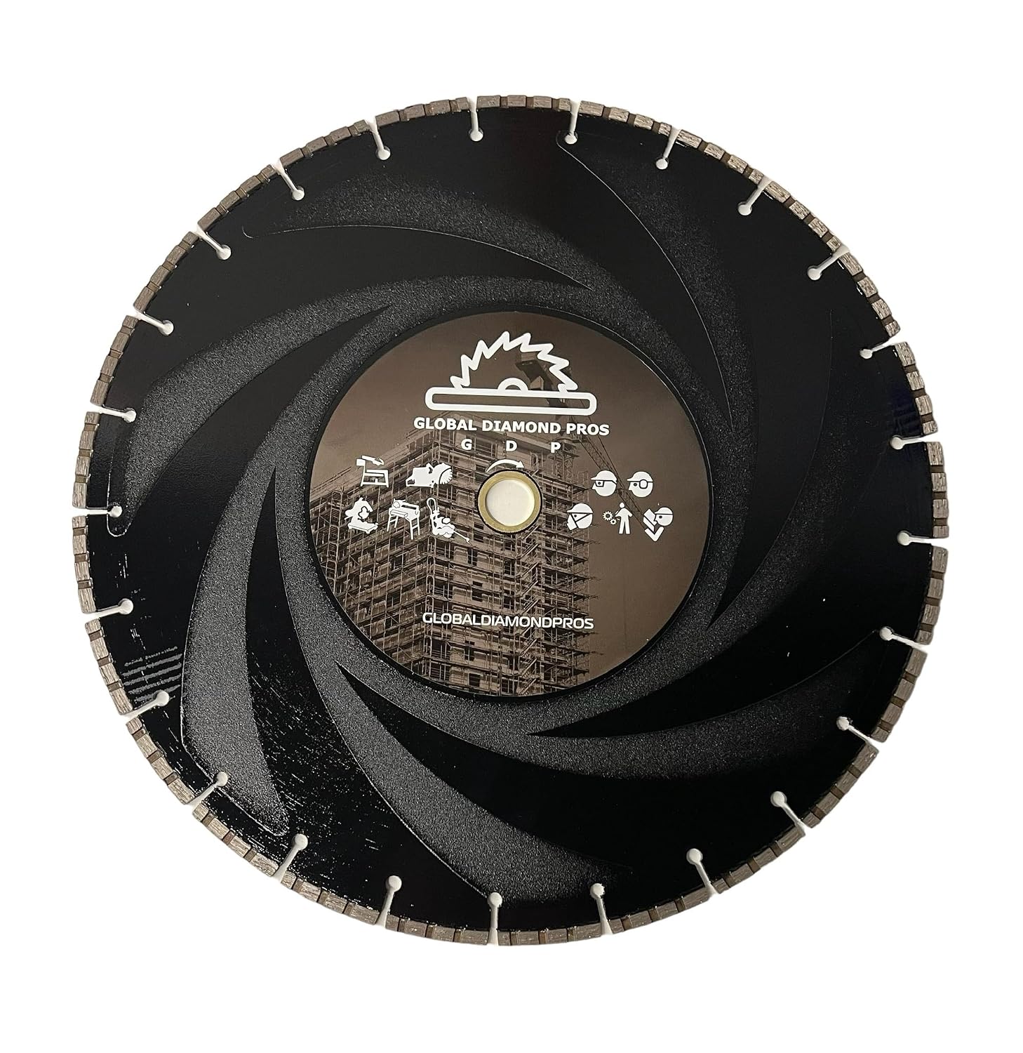 16' Ductile Iron Diamond Saw Blade for Hard Metals, Concrete, Ductile Pipe, 1'-20mm Arbor