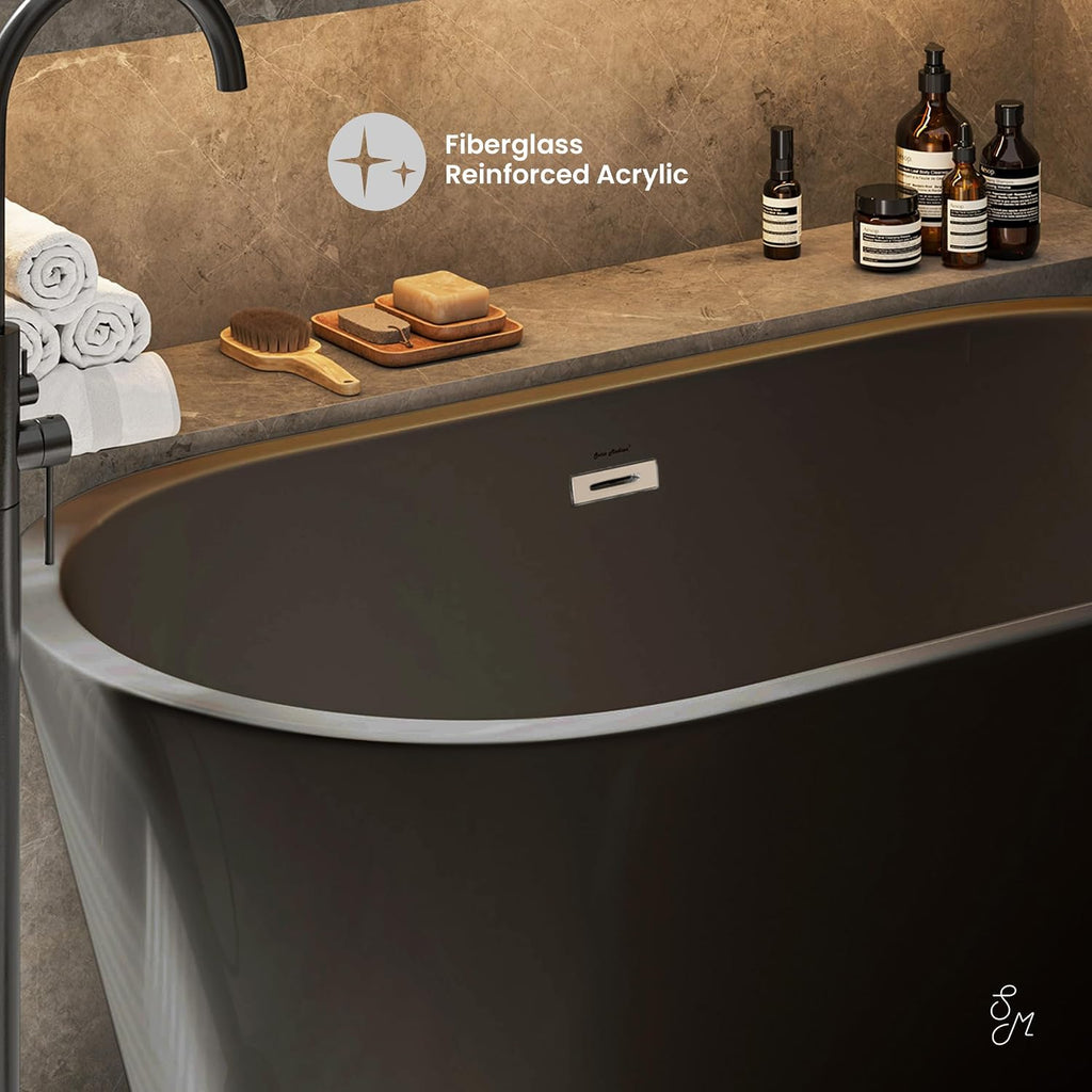 Claire 60' Freestanding Bathtub in Matte Black