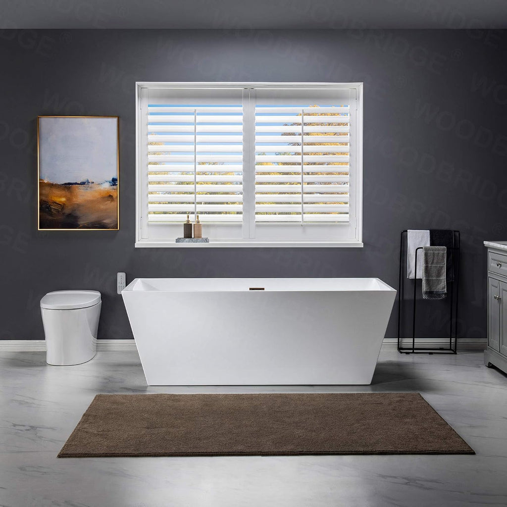 WOODBRIDGE B0003-ORB-Drain &O Bathtub, White