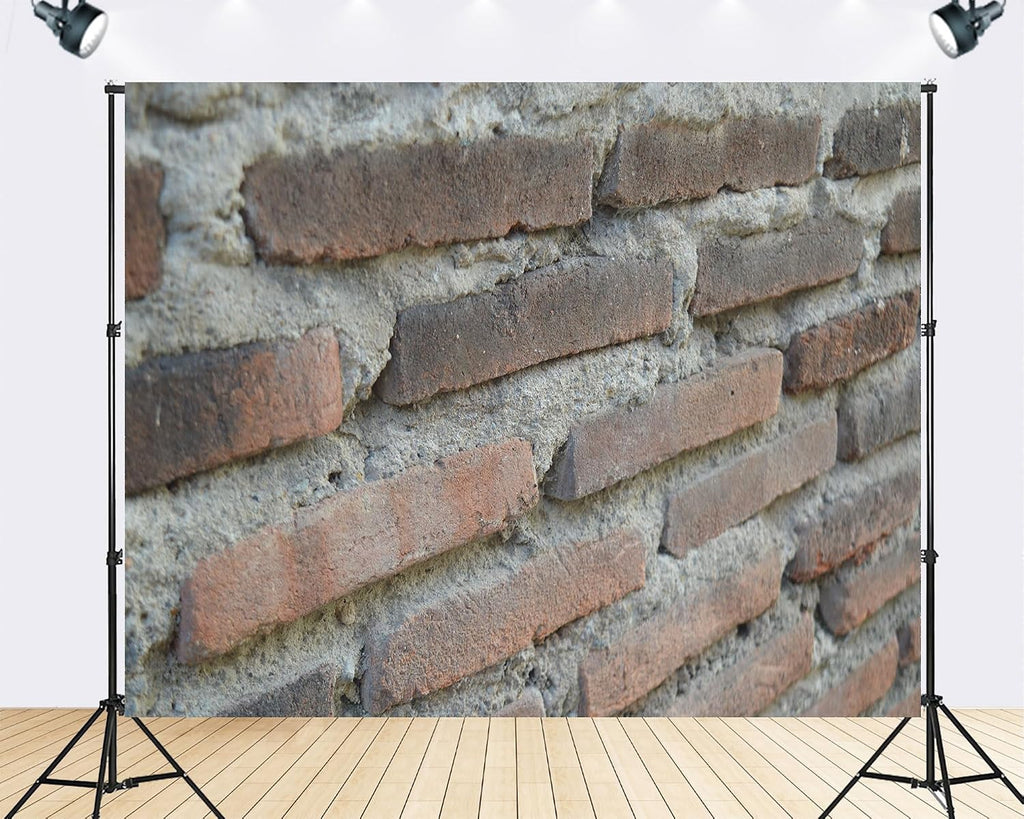 Trykid 20x10ft Aged Red Brick Wall Backdrop Rustic Textured Masonry Photography Background Wedding Bridal Shower Birthday Party Decoration Photo Booth Prop Fabric